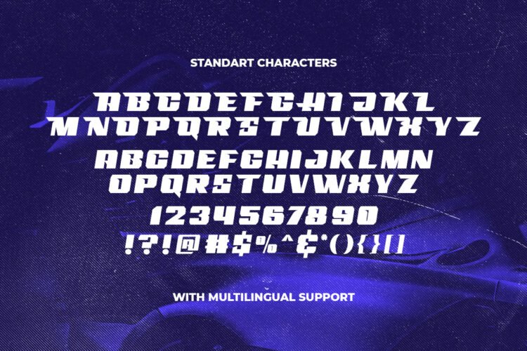 Turbo Lancer- Racing Logo Font - Image 3