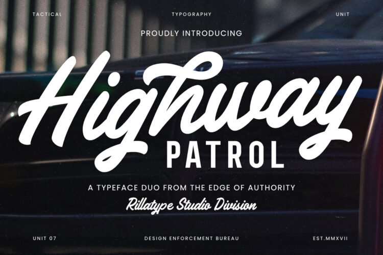 Highway Patrol Font Duo