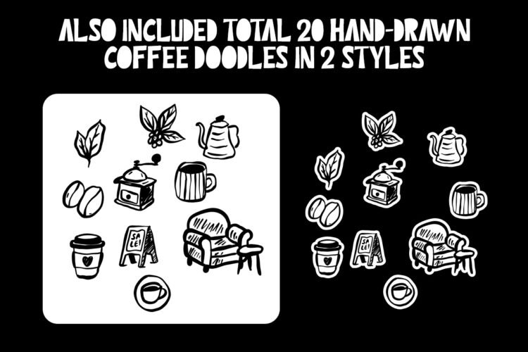 Brika – Font Duo + 20 Coffee Vectors + Dingbat Icons - Image 6