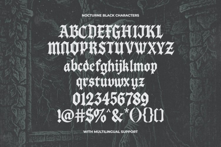 Nocturne Black — Gothic Horror Font Family - Image 3