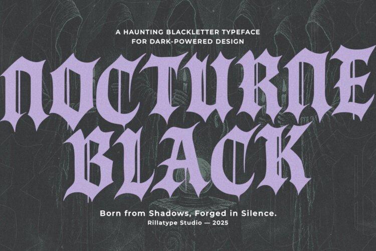 Nocturne Black — Gothic Horror Font Family
