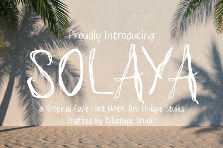 Solaya – A Dual-Style Tropical Font + Bonus Illustrations